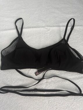 Victoria's Secret Black Lace-Trim Wireless Bralette